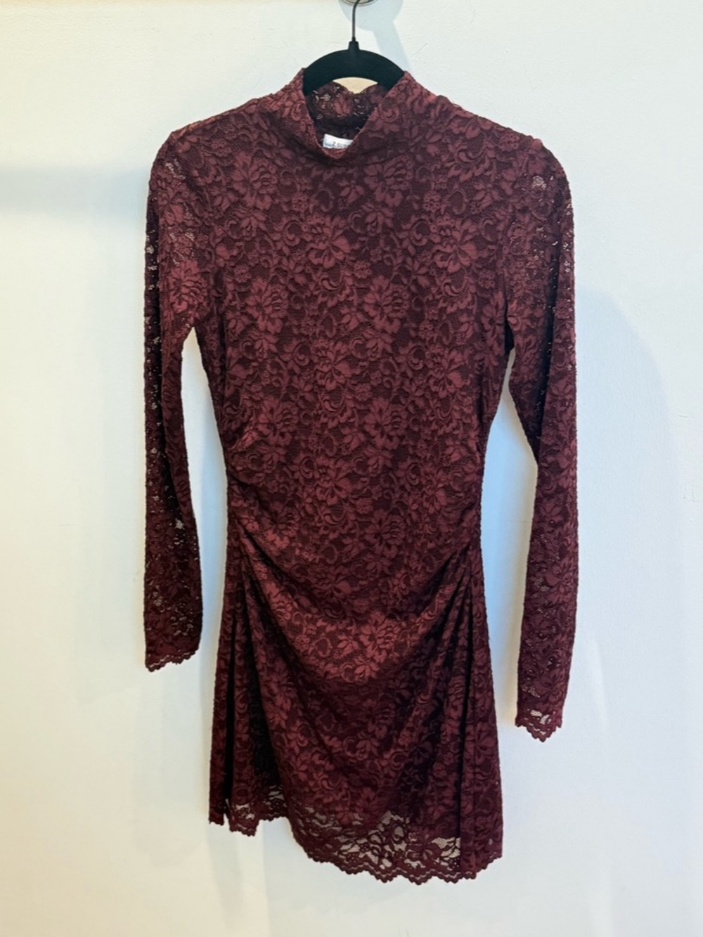 Z Supply Floral Lace Mini Dress in Burgundy Size Small NWT